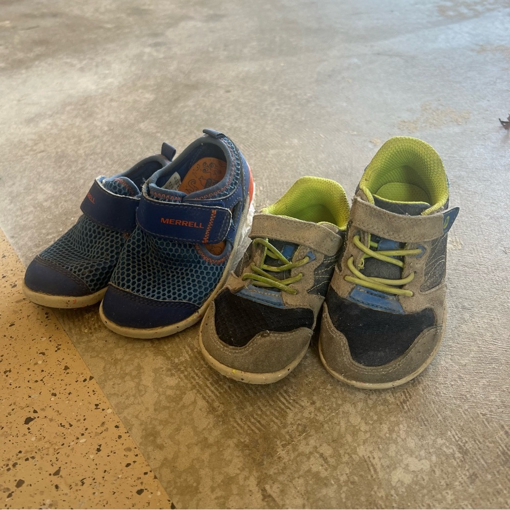 Merrell Kids Blue and Gray Shoes